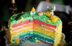 Радужный торт — рецепт вкусного, красочного десерта