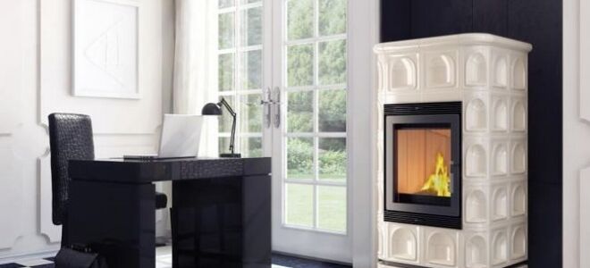 Плиточные печи и камины в кафельных зданиях модно