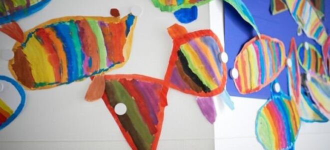 Комбинация красок и магнитных обоев для развлечения и обучения