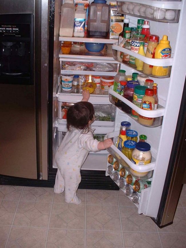 Холодильник с пищей