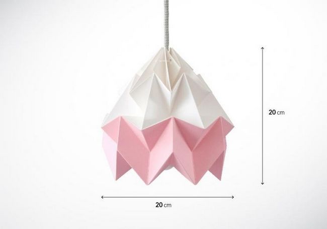 Висячая лампа, вдохновленная оригами