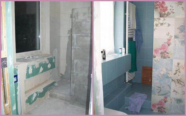 Ванная комната - использование оконного пространства на удобной полке