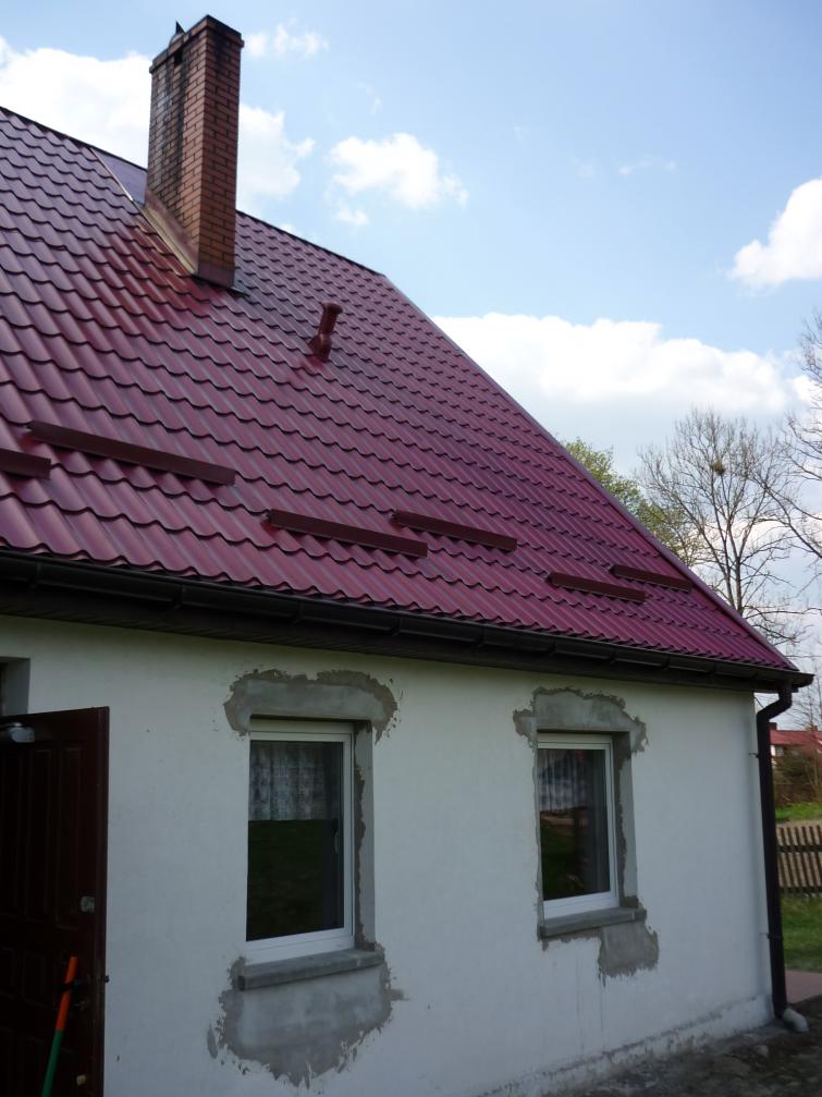 Крыша, покрытая металлической плиткой