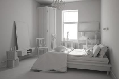 Спальня в белом
