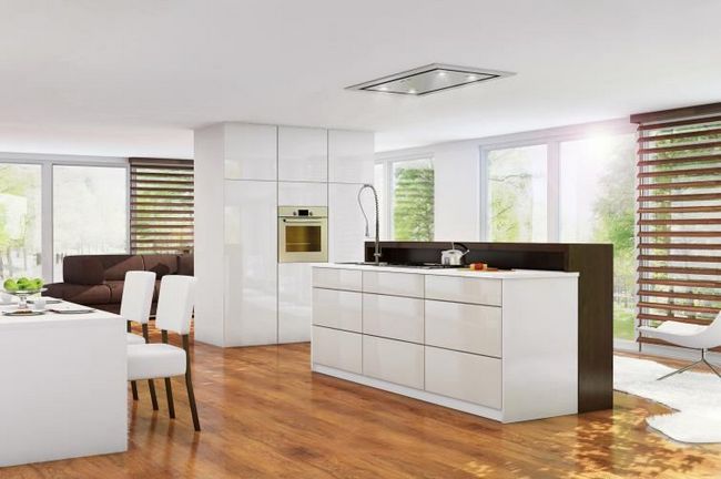 Как выбрать кухонный вытяжной шкаф - остров, потолок или дымоход?