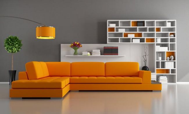 Оранжевый в оформлении квартиры