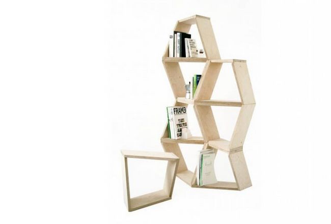 Комбинированный книжный шкаф