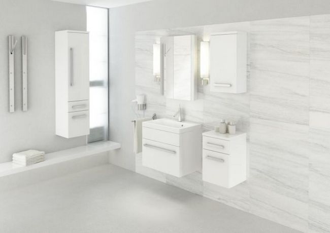 Белая мебель для ванной комнаты из коллекции Olex