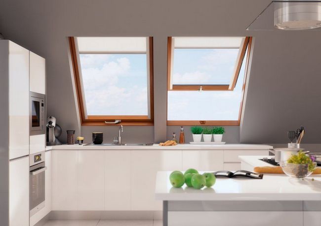 Крыша окна на кухне