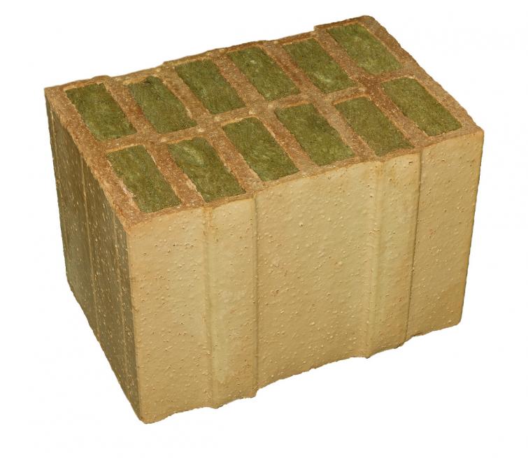 Блок, заполненный минеральной ватой