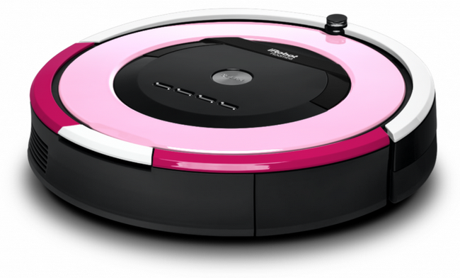 Розовый робот Roomba 800