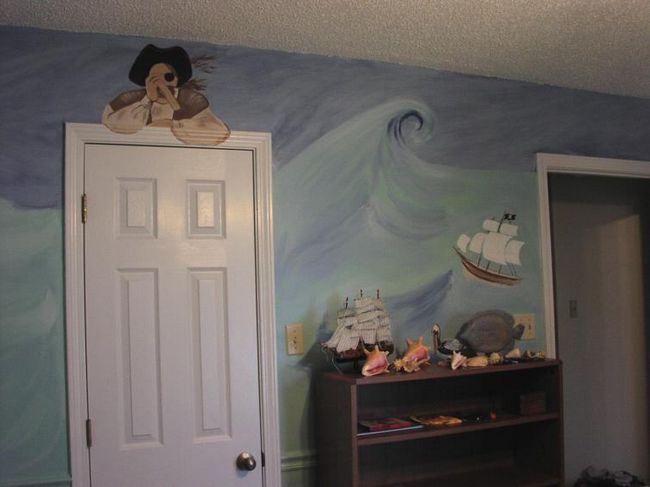 Украшение стен в детской комнате