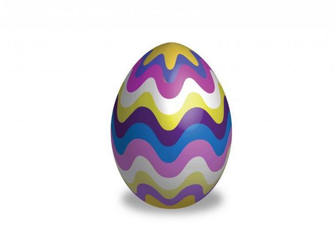 Пасхальное яйцо в красочных волнах