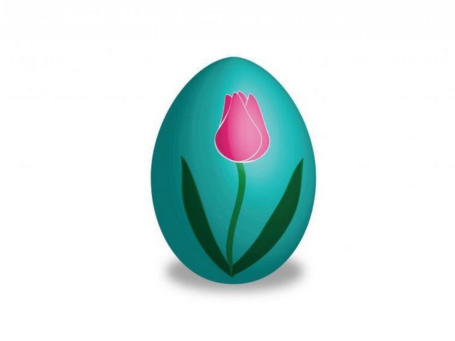 Пасхальное яйцо с тюльпаном