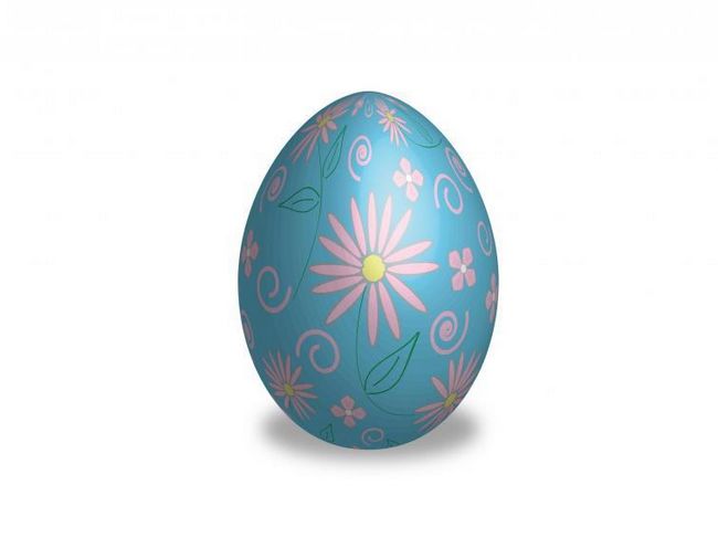 Мигающее пасхальное яйцо с нежными цветочными узорами