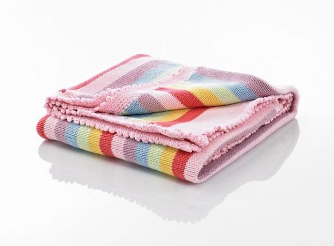 Одеяло в пастельных тонах радуги