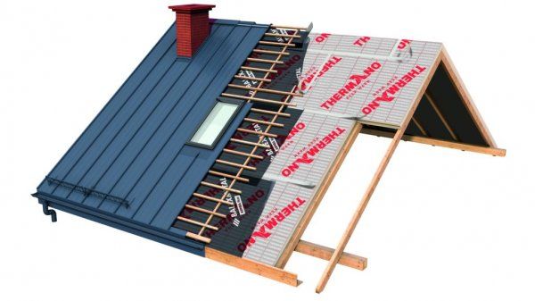Полиуретановые панели THERMANO - надстрочная изоляция наклонной крыши