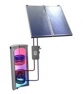 солнечный комплект с водяным баком - система, основанная на плоских солнечных коллекторах с насосным агрегатом и контроллером