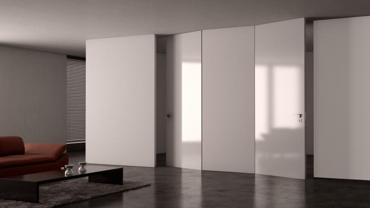Алюминиевая дверь, лакированная в дизайне интерьера