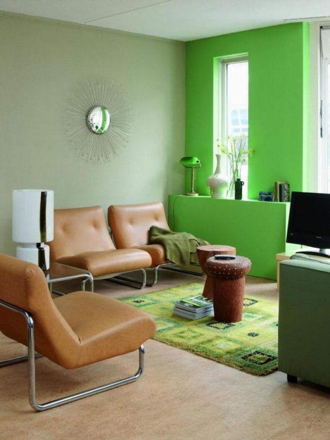 Зеленый в дизайне интерьера