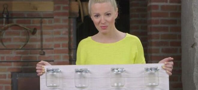 Как сделать полку с банками для хранения предметов